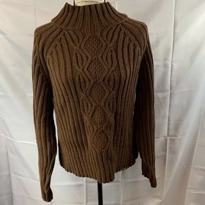 Liz Claiborne Brown Knit Sweater 1/2 Turtleneck